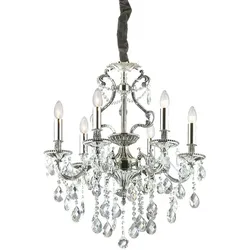 Ideal Lux Kronleuchter GIOCONDA SP6, 6-flammig, E14, Silber IDEA-044927