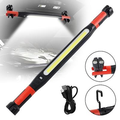Magnetische, wiederaufladbare LED-Arbeitsleuchte, Motorraumleuchte für Autoreparaturen, Garagen und Werkstätten Detailliert, tragbare, kabellose Arbeitsleuchte mit starkem Magneten Aufhängehaken