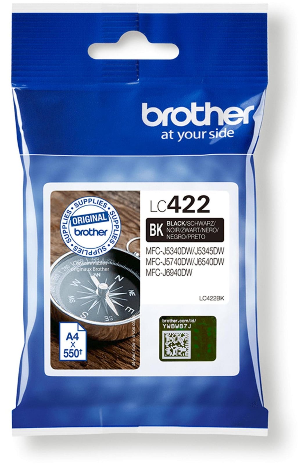Brother LC422BK originele zwarte inktpatroon