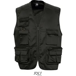 SOLS Unisex Safari Gilet Bodywarmer 43630 black 3XL