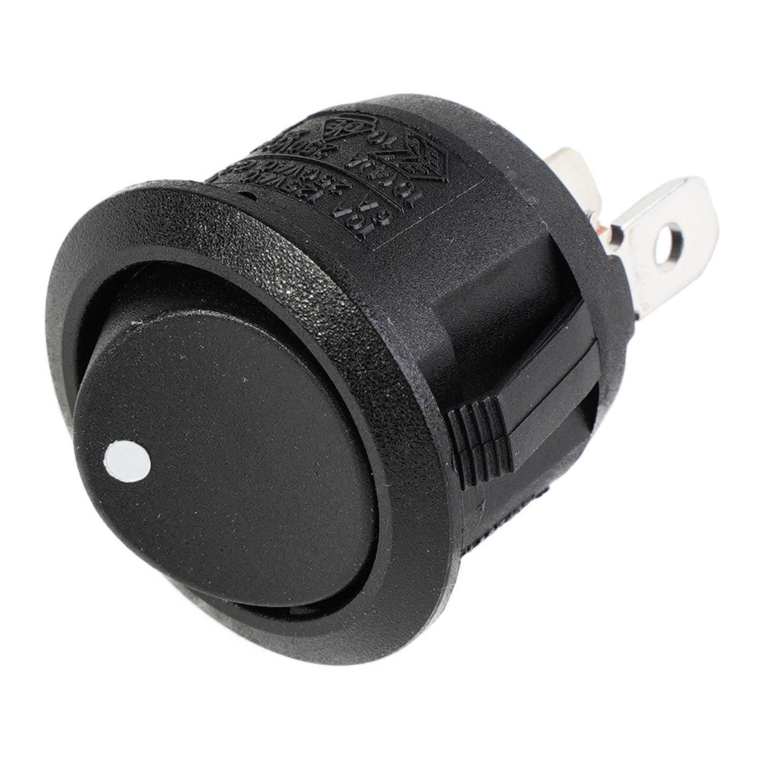 AIV Schakelaar met wisselcontact, rond, zwart, 230V-250V, 6A