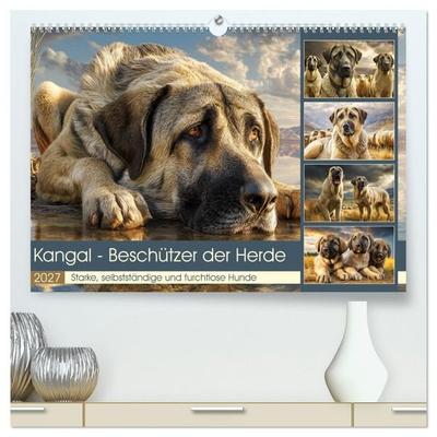 Kangal - Beschützer der Herde. Starke, selbstständige und furchtlose Hunde (hochwertiger Premium Wandkalender 2027 DIN A2 quer), Kunstdruck in