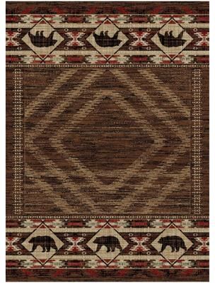 Mayberry Rug American Destination Hartland Brown Rustic Lodge Area Rug