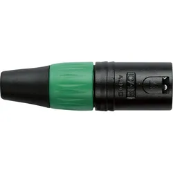 DAP XLR 3P Connector - male - black housing Grüne Kappe