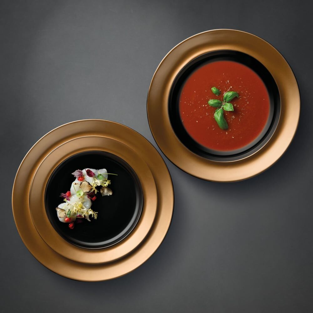 BergHoff Jeu de plaques en porcelaine 3 pièces noir Noir 27x7x26cm