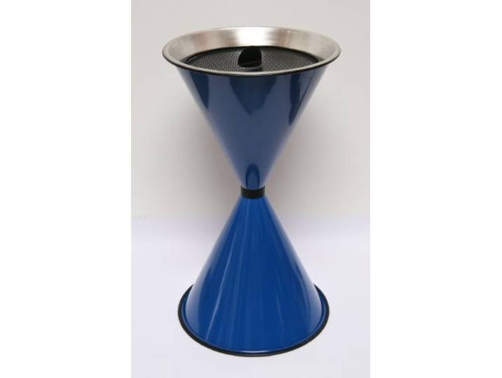 Stand Aschenbecher Diabola 71x40cm blau inkl. 25 kg Quarzsand SZAGATO Made in Germany 71x40 cm großer Stand-Aschenbecher für überdachten Außenbereich stehend