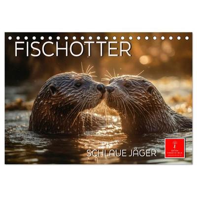 Fischotter - schlaue Jäger (Tischkalender 2027 DIN A5 quer), CALVENDO Monatskalender