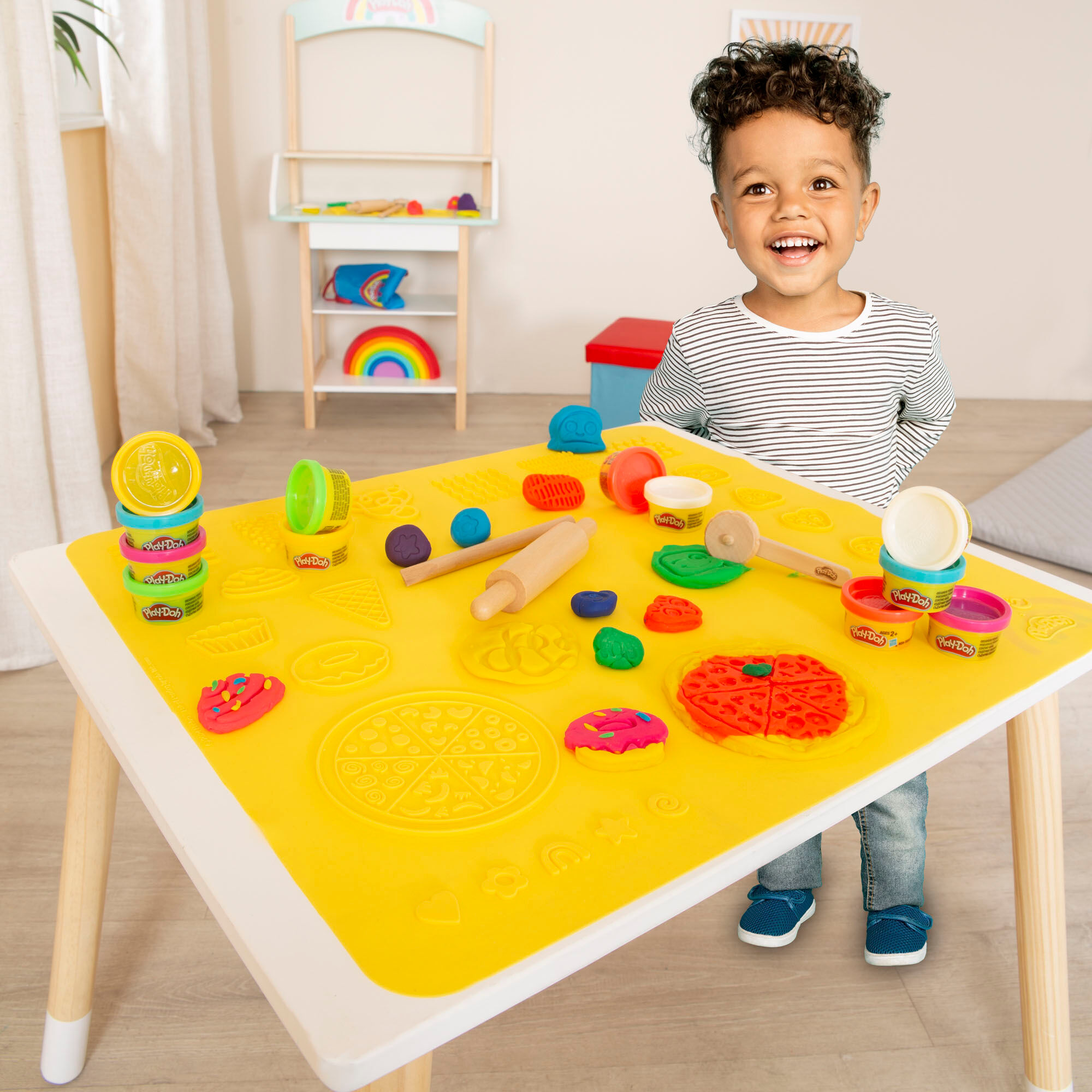 Kindersitzgruppe ROBA "Play-Doh", weiß, Sitzmöbel-Sets, Baby, Kindersitzgruppe, inkl. 3D Kreativmatte, Knete und Zubehör