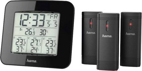 Hama EWS-Trio 00186311 Funk-Wetterstation Anzahl Sensoren max. 3