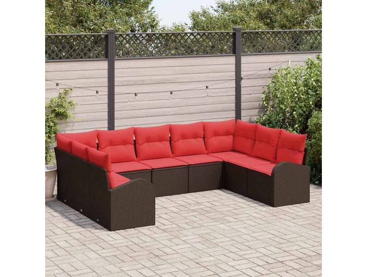 vidaXL Sofa Set Braun [Synthetisch]: Poly Rattan