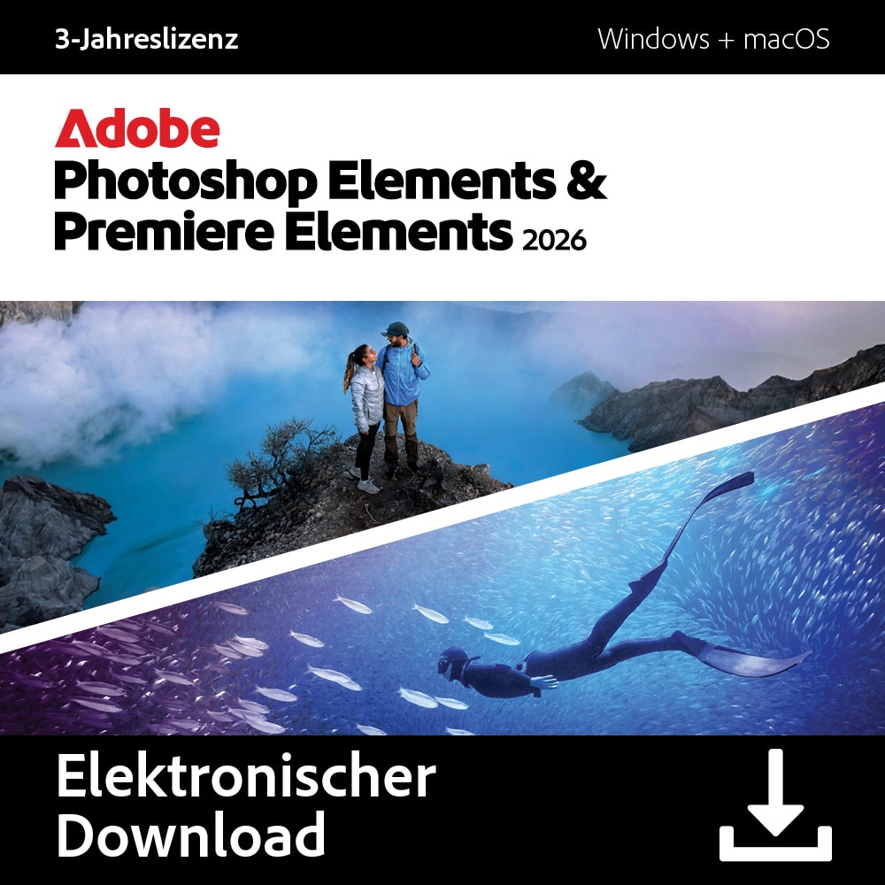 Adobe Photoshop & Premiere Elements 2026 Download-Code