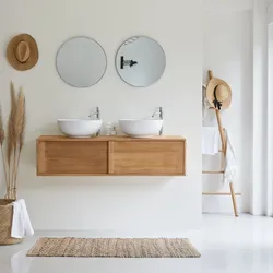 Badschrank aus Teakholz 140 cm Basic
