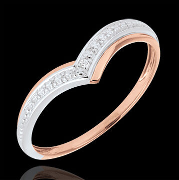 Edenly Ring preziÃ¶ser GoldflÃ¼gel in Rot- und WeiÃŸgold