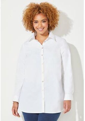 Plus Size Women's Liz&Me® Buttonfront Shirt by Liz&Me By Catherines in White (Size 2X)