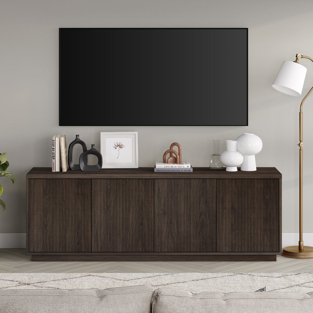 Hudson&Canal Hanson TV Stand for TVs up to 75" Alder Brown 75"