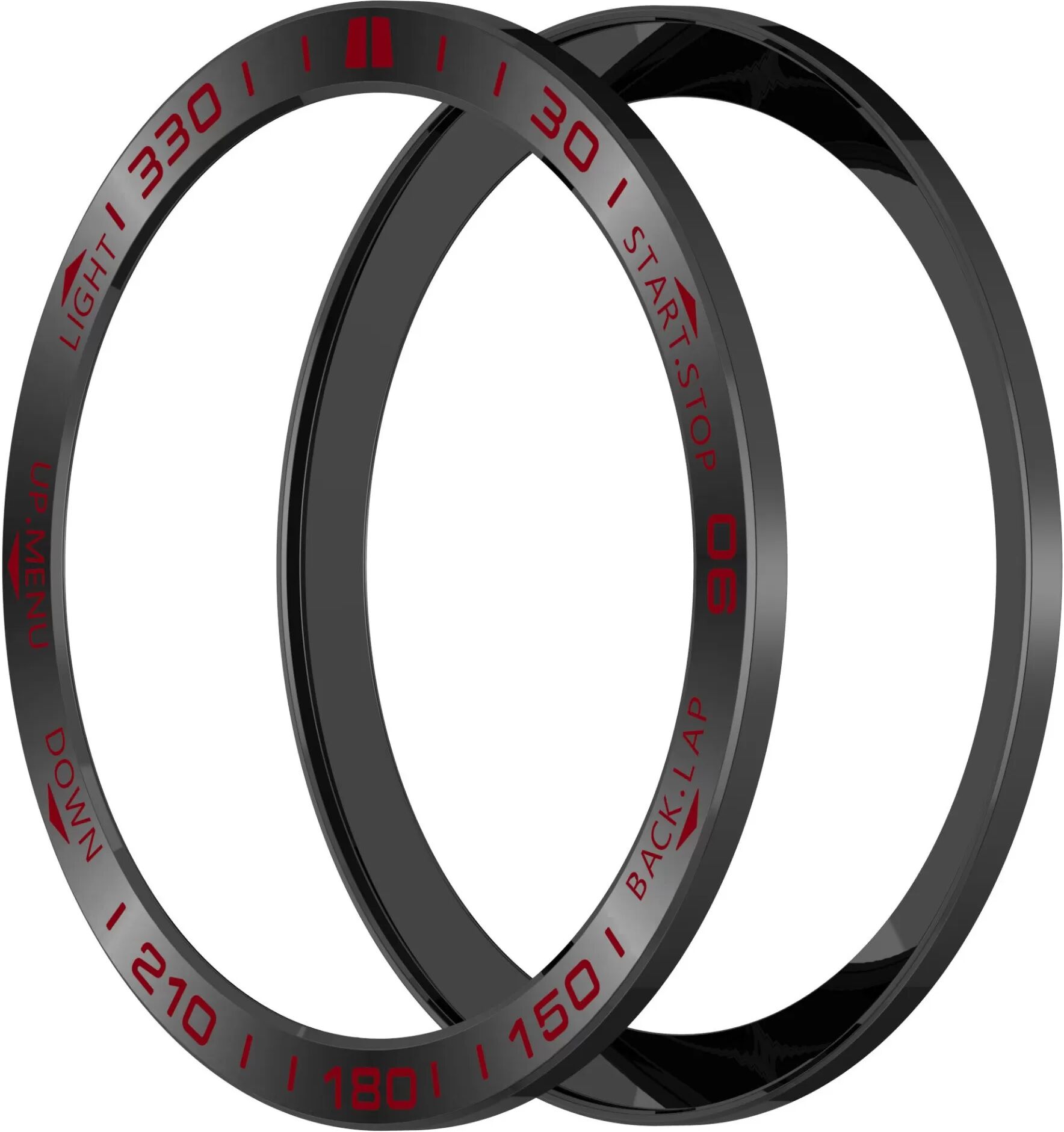INF Edelstahl Lünette Racing Stil kompatibel mit Garmin Quatix 8 – Uhrenschutz und Individualisierung Schwarz Rot 47 mm