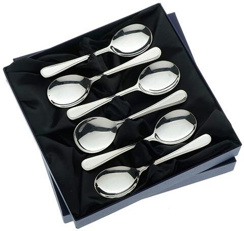 Arthur Price of England Bead Sovereign Stainless Steel Set of 6 Fruit Spoons