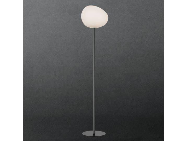 Foscarini Designer Stehlampe Gregg, dimmbar, schwarz, für Wohn- / Esszimmer, Glas, Design