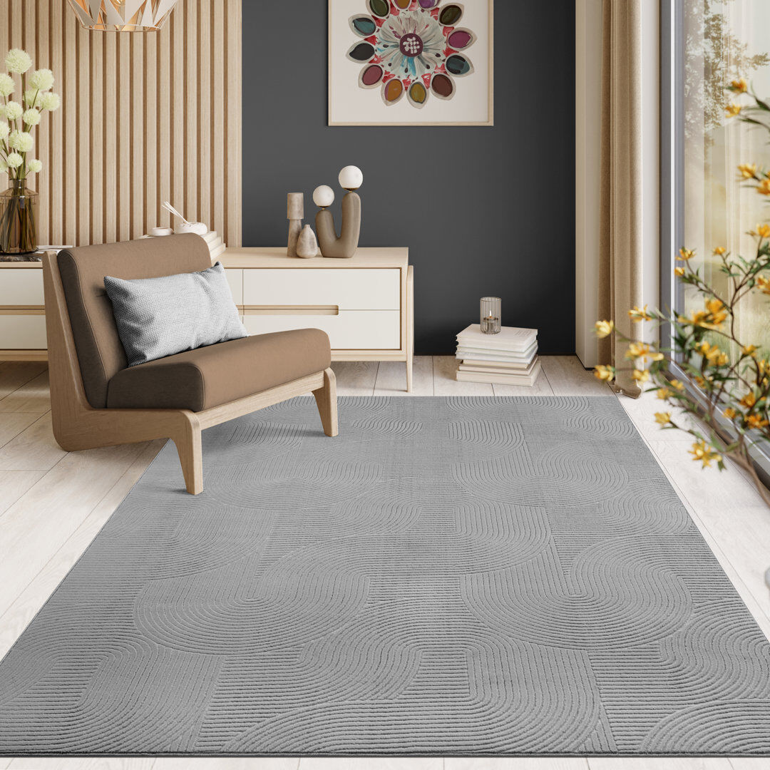 Metro Beucher Area Rug Grey Rectangular 160 x 220cm