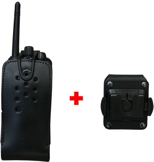 Onedirect Housse professionnelle en cuir avec clip ceinture Housse cuir épais résistant pour talkies pro