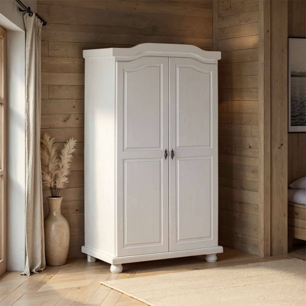 Pharao24.de Kleiderschrank im Landhausstil Massivholz