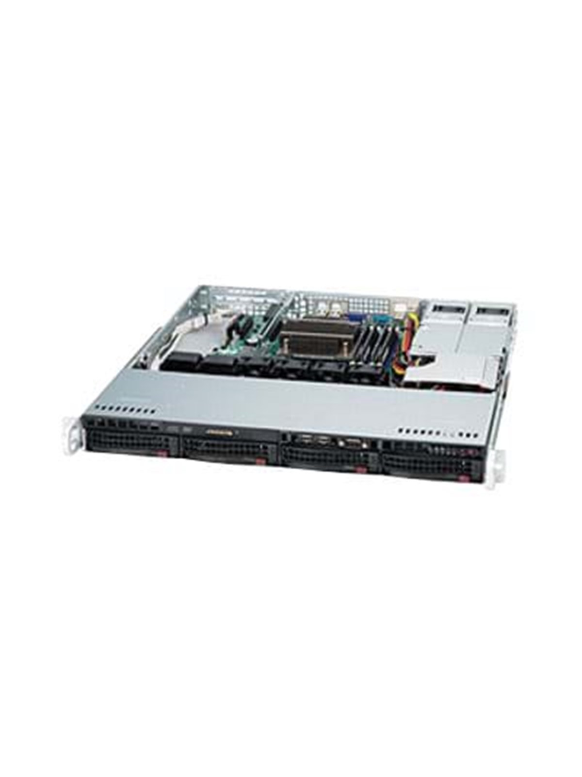 Supermicro SC813M FTQC-R407CB - Gehäuse - Server (Rack) - Schwarz