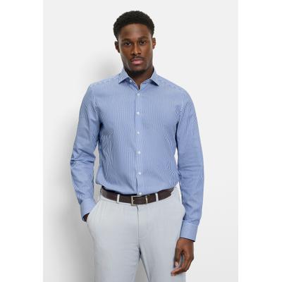 Businesshemd OLYMP "OLYMP Level Five, Body Fit, Royal Kent mit extra langem Arm", Herren, Gr. 41, Normaler Arm, blau (royal), 100% Baumwolle, Hemden