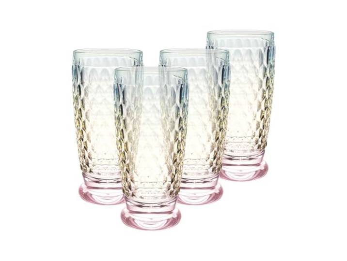 Villeroy & Boch Boston Pearl Longdrinkglas 4er Set, Bunt Schimmernd, Spülmaschinenfest, Trinkglas für Cocktails und Longdrinks, Buntes Glas, Kristallglas