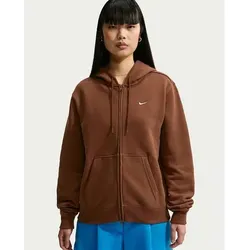 NIKE Damen Kapuzensweats lg.Arm Da Nike Studio Fleece aus mittelschwerem Material Damen-Hoodie mit durchgehendem Reißverschluss, Größe S in Schwarz Schwarz