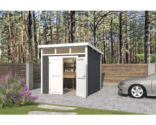 Gartenhaus Outdoor Life Kibo 3 270 x 274,1 cm carbongrau
