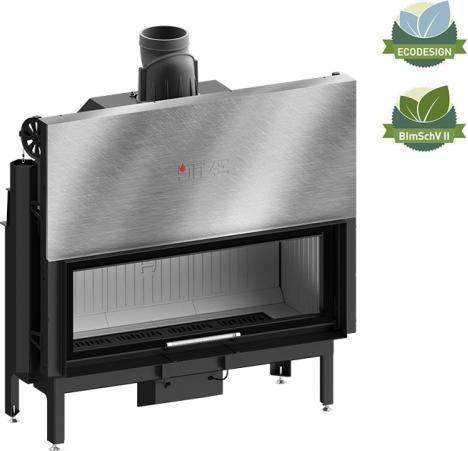 Kaminofen Hitze ARDENTE 120×43.G 22 kW Kaminofeneinsatz Ofen Holzofen Kamin Einsatz