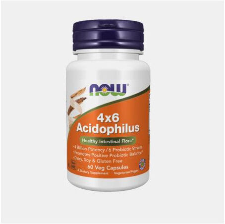 NOW PROBIOTIC 4x6 ACIDOPHILUS 60 CAPSULAS