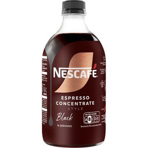 Nescafe Kaffeekonzentrat Espresso Concentrate Style Black, zuckerfrei & mit löslichem Bohnenkaffee, 500 ml