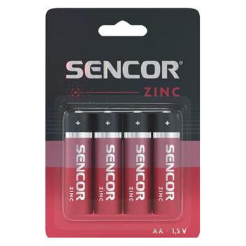 Sencor Einmal Zinkchlorid Batterie AA, 4-pack (4 Stk., AA) (SBA R6 4BP AA Zn)