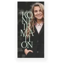 Konfirmationskarten Einladungen im Design "Schriftband" - Musterkarte