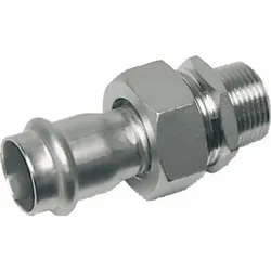 SANHA Pressfitting Verschraubung AG 28 x 1 flachdichtend VA-Mutter Edelstahl Nr. 9333G MVA