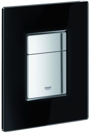 Grohe Skate Cosmopolitan Betätigunsplatte 38845KS0 velvet black, Glas, senkrechte/waagerechte Montage