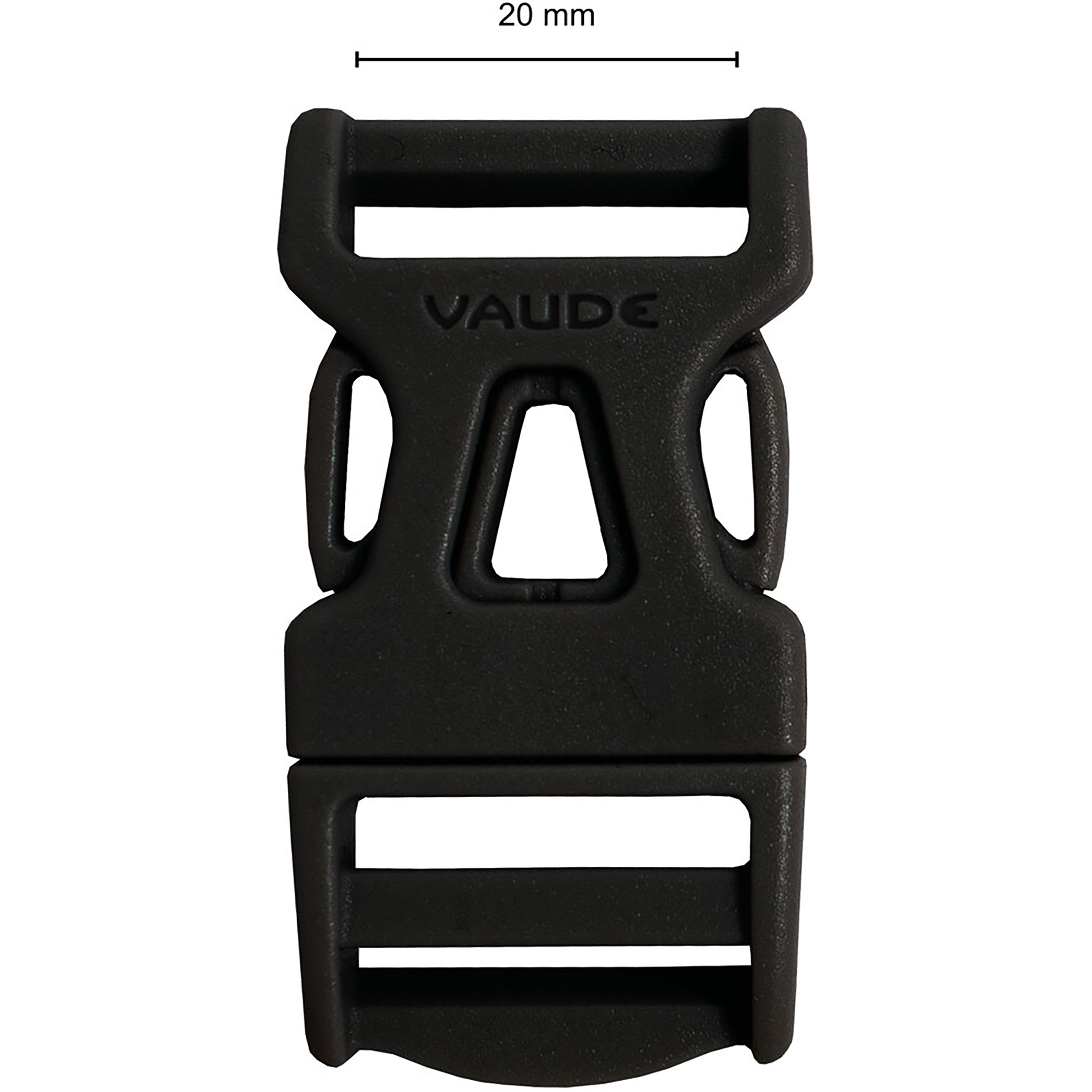 Vaude Steckschnalle 20mm Single Adjust Rucksack Zubehör schwarz