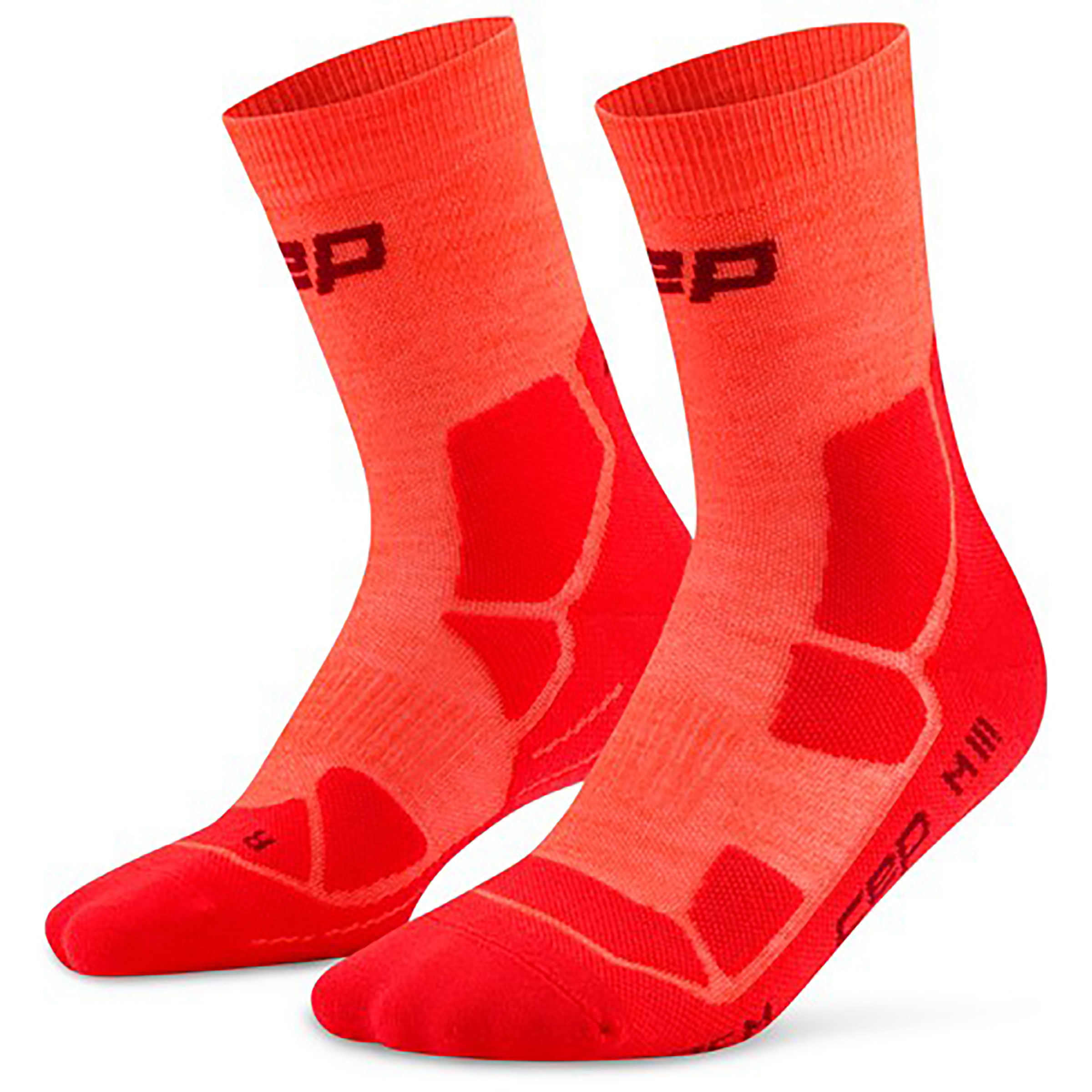 CEP Hiking Mid Cushion Damen Wandersocken orange Größe 37 Trekking Widerstandsfähig Merinowolle