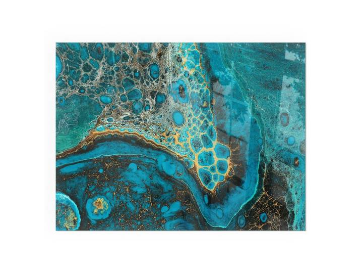 KAMINBODENPLATTE 80x60 cm - Abstraktes organisches Muster