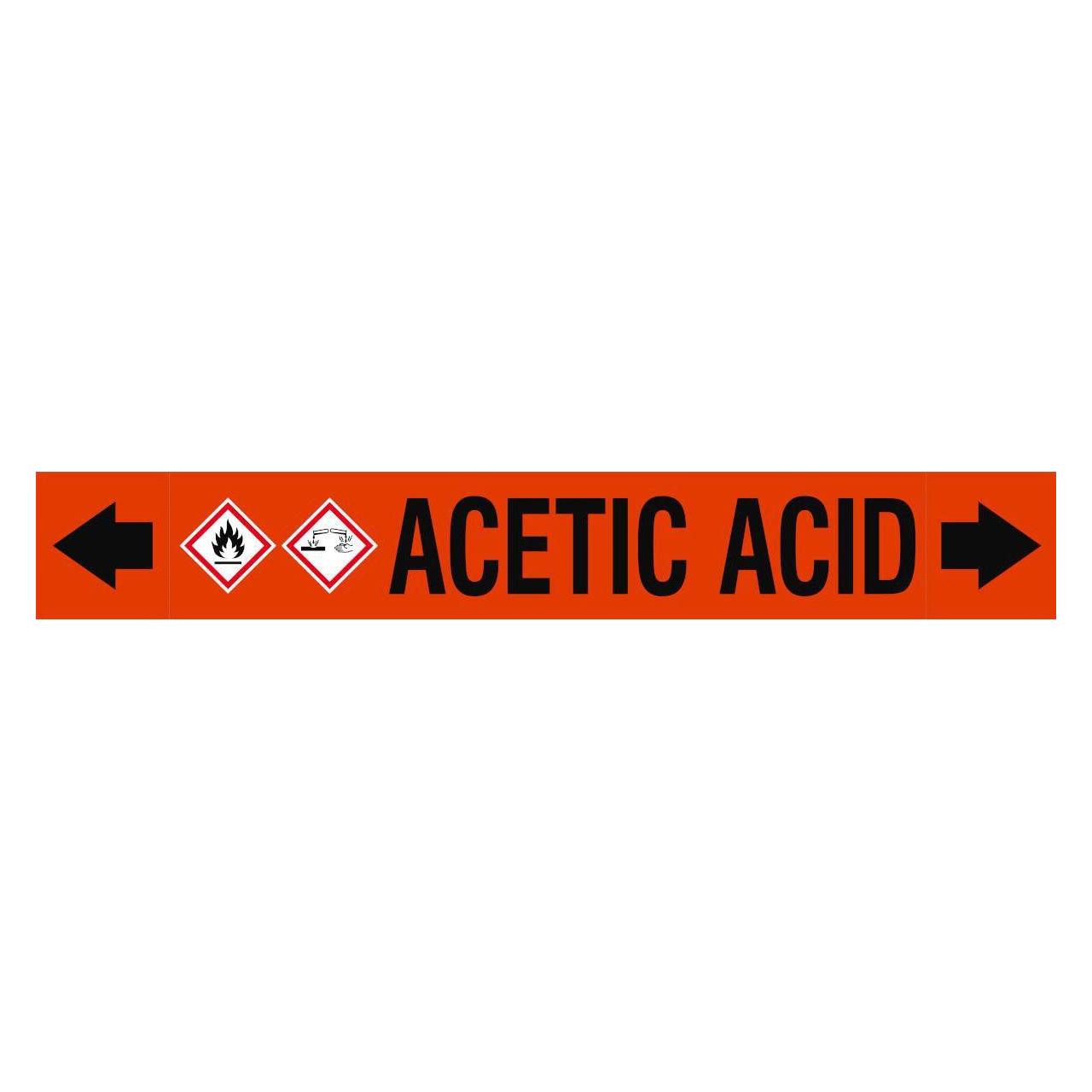 Brady ASME - Rohrmarkierer - Acetic Acid (ASMEPM-100X690MM-ACETIC ACID)