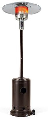 Costway 50,000 BTU Patio Propane Gas Heater with Stainless Steel Burner-Bronze