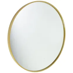 Fragix Boston Wandspiegel rund - Gold - Metall - Ø75cm - Industrial