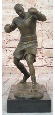 Bronzhaus Mike Tyson Boxing Champ Boxer Bronze Sculpture Marble Base Statue Figurine Sale