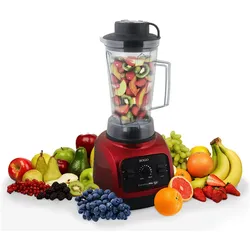 Sogo Professional Jar Blender High Power - Unbreakable Plastic Bpa Free Jar - 2l - 1800w, Standmixer, Rot