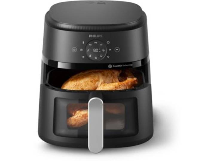 Philips - Friteuse Sans Huile Na231/00 Friteuse Sans Huile Avec Fenêtre De Cuisson Noir/Argent, Série 2000 6.2l