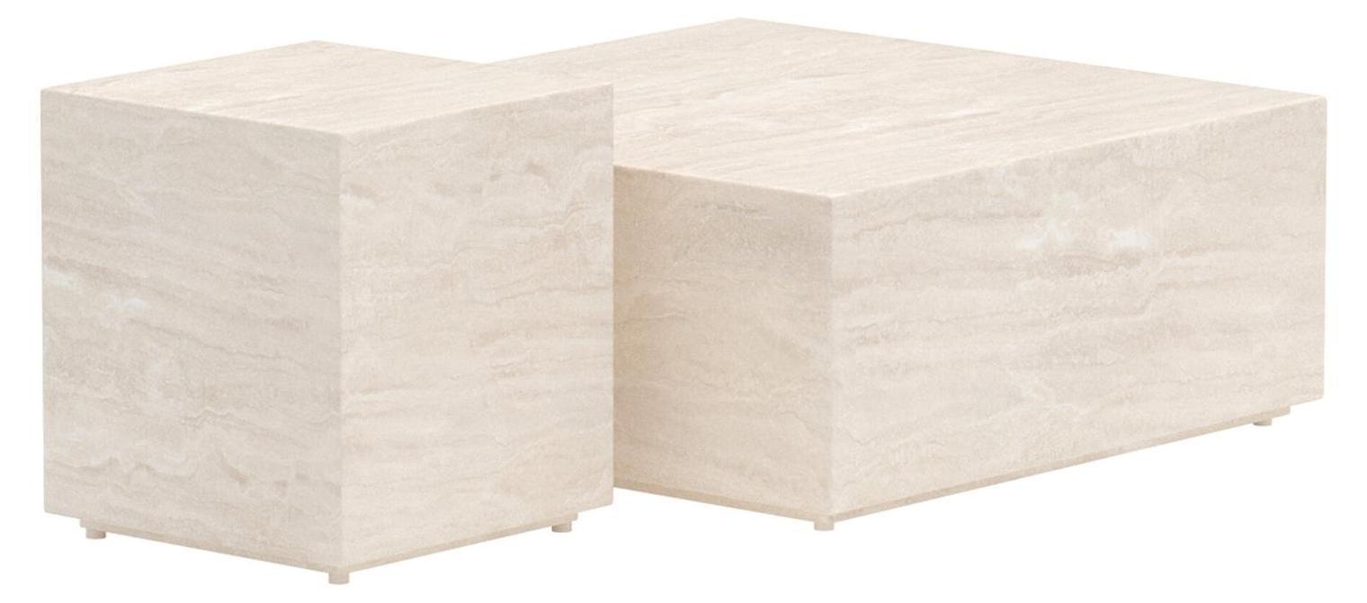 Lissabon Gartentisch Set mit 2 beige.