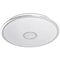 Trio LED-Deckenleuchte Osaka Kunststoff Silber Chrom 42 cm