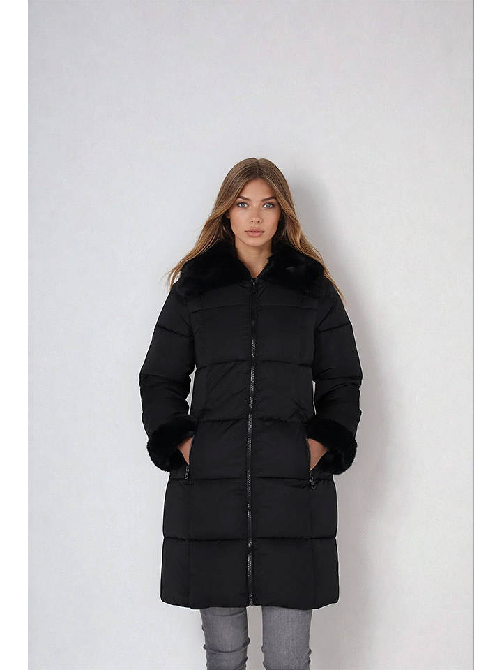 Jessica Simpson Wintermantel in Schwarz - S