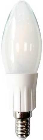 Lampadina Candela E14 3w Filamento Vetro Smerigliato Bianco Caldo 2800k